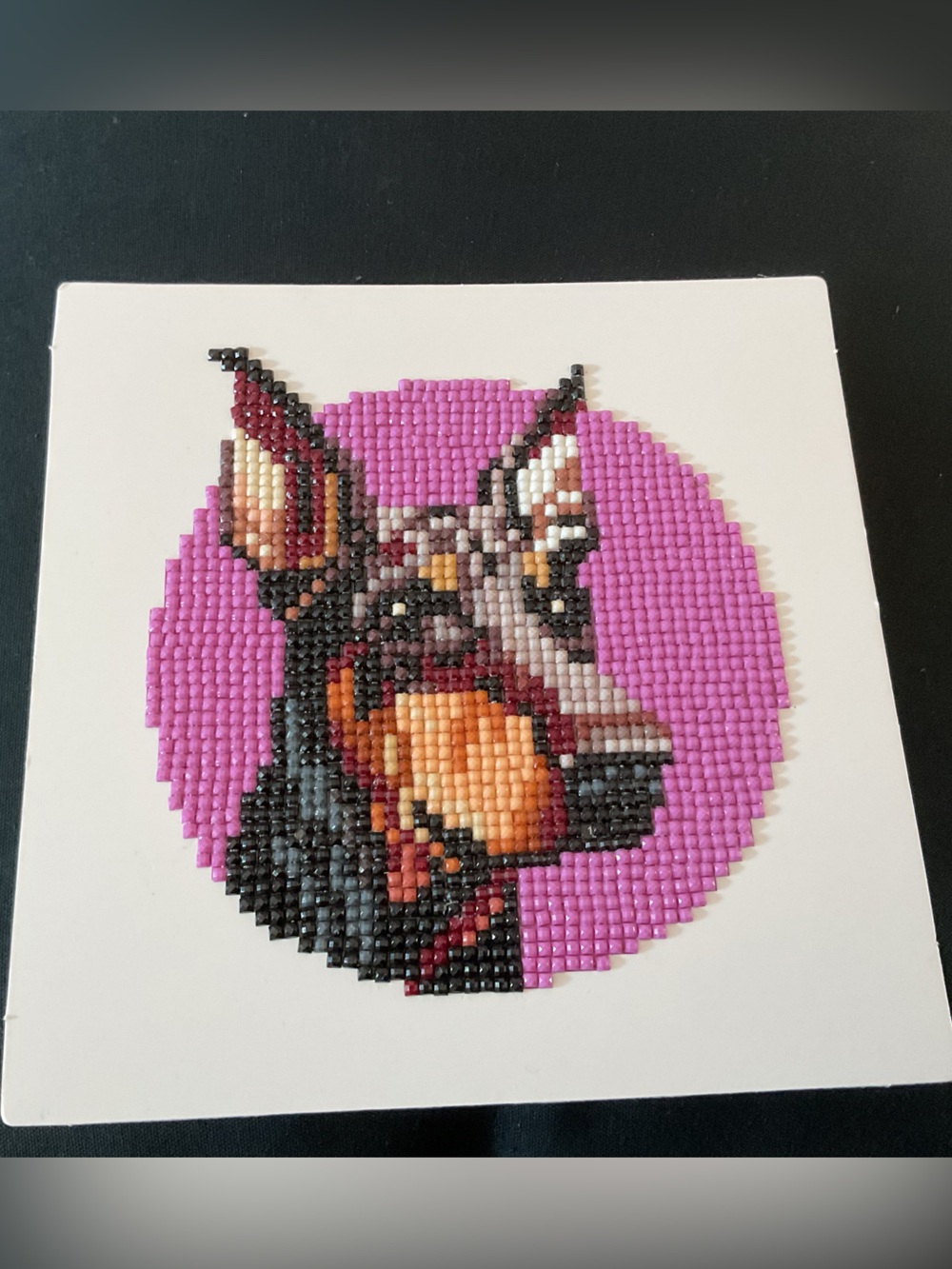 Handmade Diamond Art Doberman Portrait – Dog Lover Gift.
